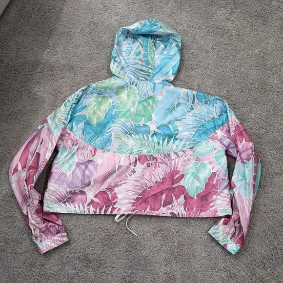 Nike Sportswear Womens Windrunner Cropped Floral Full-Zip Jacket with hood M - Picture 7 of 11